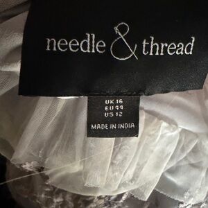 Needle & Thread Ivory Tulle Detail Dress